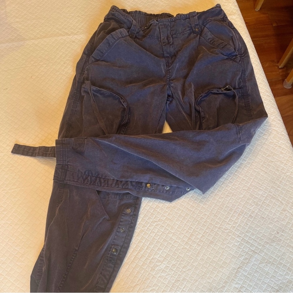 Free People M indigo Cargo Pants